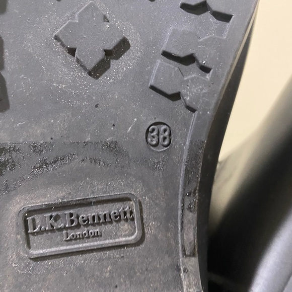 L.K.Bennet black knee high rain boots size 38 (7) - Picture 8 of 11